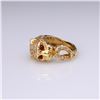 Image 3 : 18K Yellow Gold Diamond & Ruby Panther Ring