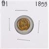 1853 $1 Liberty Head Gold Dollar Coin