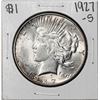 1927-S $1 Peace Silver Dollar Coin