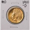 1910-D $10 Indian Head Eagle Gold Coin