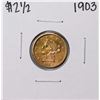 1903 $2 1/2 Liberty Head Quarter Eagle Gold Coin