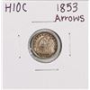 Image 1 : 1853 w/Arrows Seated Liberty Half Dime Coin