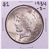 Image 1 : 1934-S $1 Peace Silver Dollar Coin