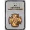 Image 1 : 1895 $20 Liberty Head Double Eagle Gold Coin NGC MS61