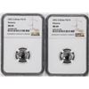 Image 1 : Lot of (2) 2022 Great Britain 10 Pounds Britannia 1/10oz Platinum Coins NGC MS69