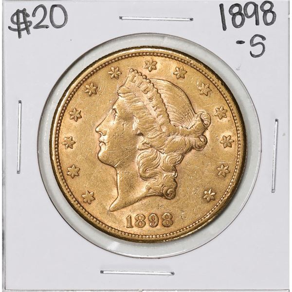 1898-S $20 Liberty Head Double Eagle Gold Coin