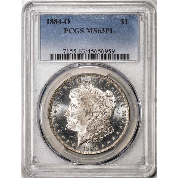 1884-O $1 Morgan Silver Dollar Coin PCGS MS63PL