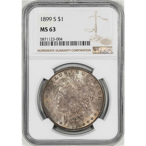 1899-S $1 Morgan Silver Dollar Coin NGC MS63