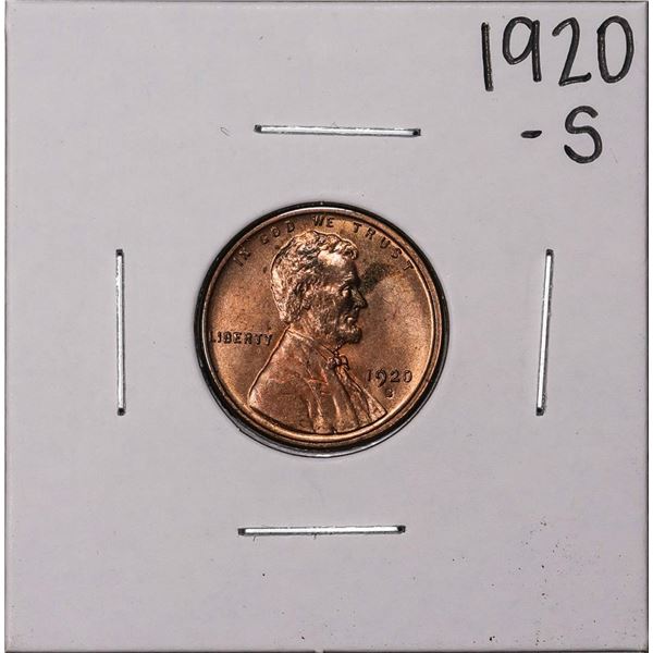 1920-S Lincoln Wheat Cent Coin