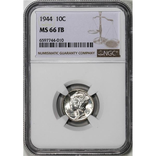 1944 Mercury Dime Coin NGC MS66FB