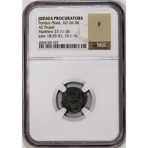 26-36AD Judaea Procurators Pontius Pilates AE Prutah Ancient Coin NGC F
