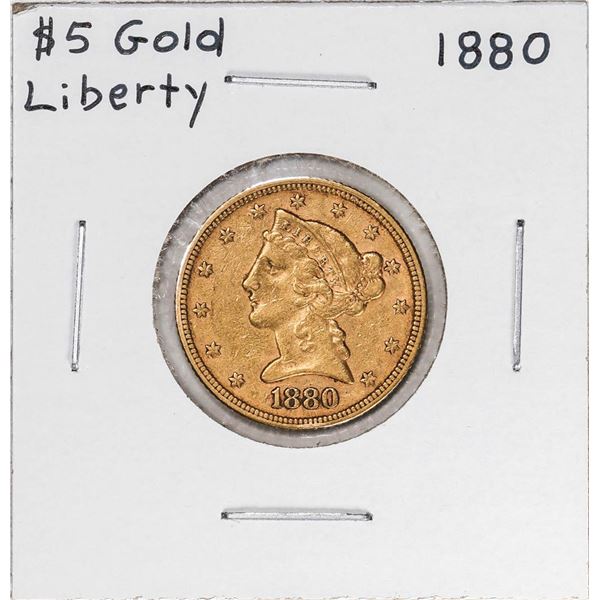 1880 $5 Liberty Head Half Eagle Gold Coin