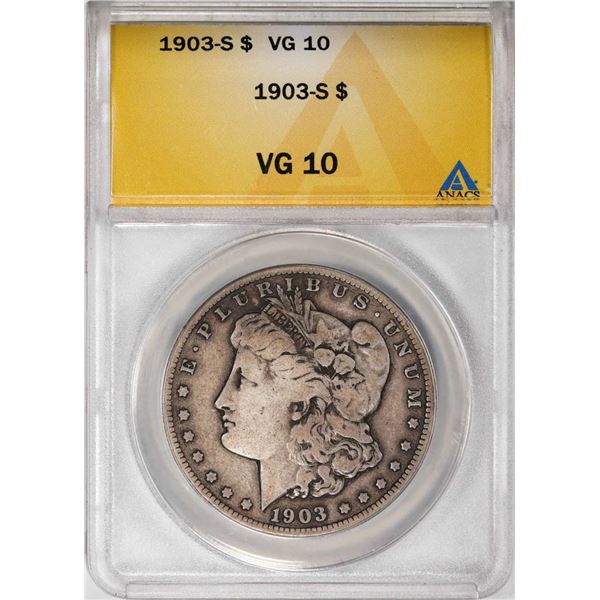 1903-S $1 Morgan Silver Dollar Coin ANACS VG10