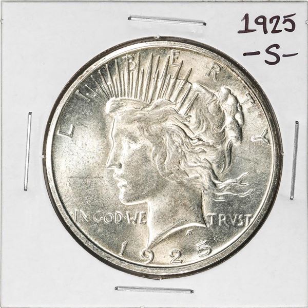 1925-S $1 Peace Dollar Silver Coin