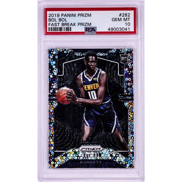 2019 Panini Prizm Fast Break Prizm Bol Bol NBA Card #282 PSA Gem Mint 10