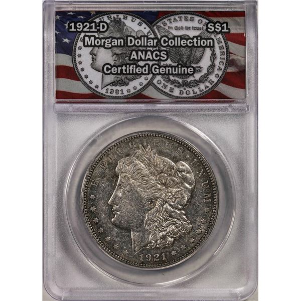 1921-D $1 Morgan Silver Dollar Coin ANACS Genuine