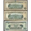 Image 2 : Lot of (3) 2006/2009 $10 & $20 Federal Reserve Note Fancy Binary Serial Numbers