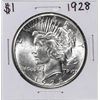 Image 1 : 1928 $1 Peace Silver Dollar Coin