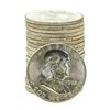 Image 1 : Roll of (20) 1962-D Brilliant Uncirculated Franklin Half Dollar Coins