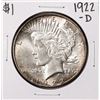 Image 1 : 1922-D $1 Peace Silver Dollar Coin