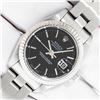 Image 2 : Rolex Ladies Stainless Steel Black Index Datejust Wristwatch