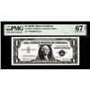 Image 1 : 1957B $1 Silver Certificate Star Note Fr.1621* PMG Superb Gem Uncirculated 67EPQ