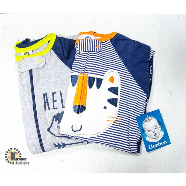 NEW 2 PACK OF GERBER BABY PREMIUM JUMPERS, 3-6MTHS