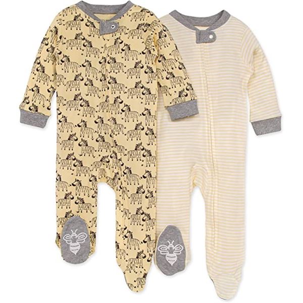 NEW BURTS BEES BABY PAJAMA JUMPERS SET OF 2,