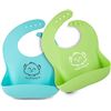 Image 1 : NEW KEABABIES SILICONE BIBS 2PCS PER SET