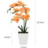 Image 2 : NEW ARTIFICIAL ORCHID FLOWER WITH VASE, 15" SILK