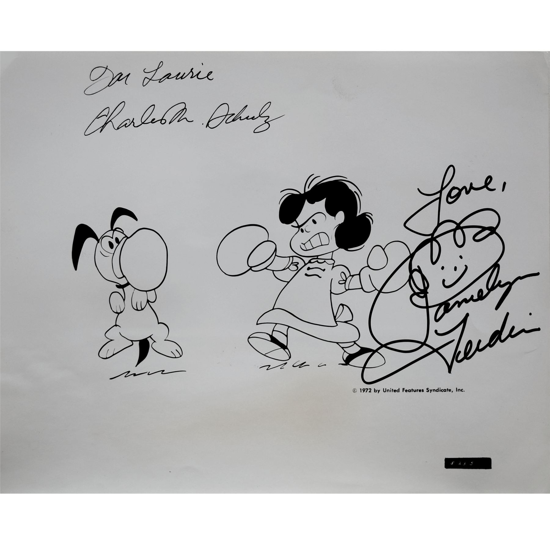 Peanuts signed cartoon still