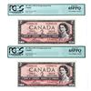 Image 5 : Bank of Canada, 1954 $2 * Replacemenmt Notes - Lot 4 in Sequence PCCS - GEM 65 PPQ - Covered Bridge 