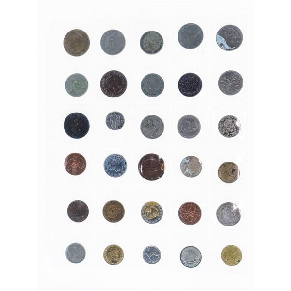 Mixed World Denomination Coins - Collection of 30 Coins in Ungraded to UNC Condition