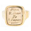 Image 1 : 9kt Gold Ring - Reverse Masonic Signet 5.8 Grams