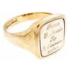 Image 2 : 9kt Gold Ring - Reverse Masonic Signet 5.8 Grams
