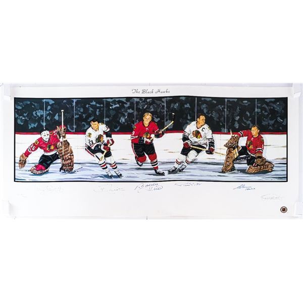 Chicago Blackhawks Lithograph - Multi Autographs w/ COA