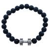 Image 1 : Genuine Lava Stone Flex Bracelet -Bar Bell Claso