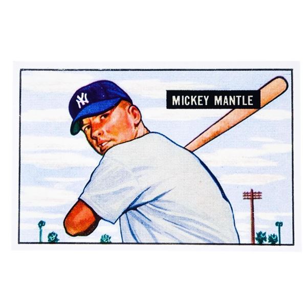 Bowman Gum Baseball Picture Cards - REPRINT Mickey Mantle