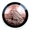 Image 2 : State Mint .999 Fine Copper Round - 1 0z. Liberty/Eagle - in Capsule & Collector Sac - Embossed - WO