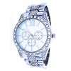 Image 2 : Unisex - Bling Quartz Watch, Lge. White Dial Micro Pave Set