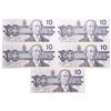 Image 1 : Group of 5 Bank of Canada $101989 "BEH" Prefix, GEM UNC, From "OLMSTEAD ORIGINAL" Collection,