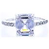 Image 2 : Danecraft - Emerald Cut Solitaire Ring - Size * CZ