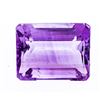 Image 1 : Loose Gemstone - 9.61ct Rectangular Cut Genuine Amethyst