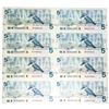 Image 2 : Lot of 8 Canada 1986 $5 UNC
