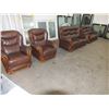 Image 1 : 4pc Leather Sofa Set
