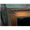 Image 2 : STUNNINGLY GORGEOUS BEVELED GLASS MIRROR WITH COPPER COLOURED DECORATIVE FRAME. OVERALL 92"X57".