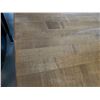 Image 2 : MAPLE BUTCHER BLOCK TABLE WITH METAL BASE. 6'X30"X40" HIGH. DUSTY BUT IN VERY DECENT CONDITION.