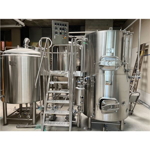 NDL CRAFT BREWHOUSE WITH KETTLE, MASH/LAUTER TANK, HOT WATER TANK, DIGITAL CONTROLS. CC BREWING AND