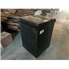 Image 1 : CAMBRO INSULATED PORTABLE ICE STORAGE ON WHEELS. 22X27" WITH SCOOP. HAS A DRAIN TAP. LID CAN BE