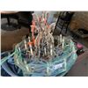 Image 1 : STUNNING CRYSTAL CHANDELIER. 24 CANDELABRAS. LED LIGHTS. APPROX 45" AROUND AND 3' TALL PLUS CORD